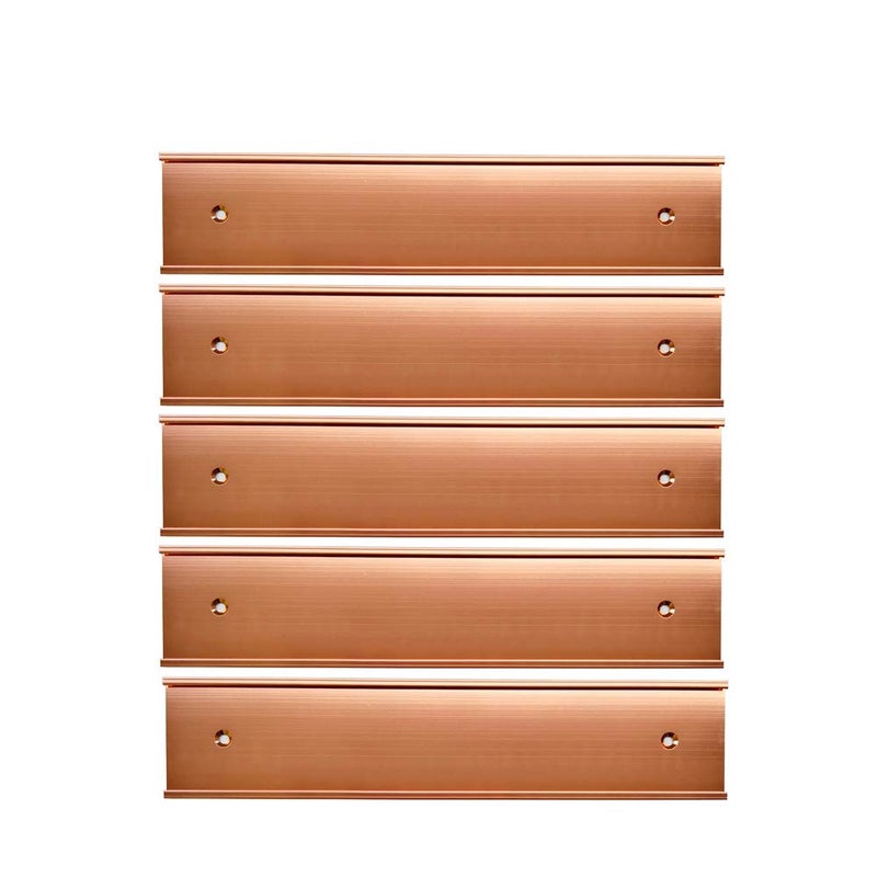 Icomecn Nameplate Holder Wall or Door 5Pack (Rose Gold, 2“ × 10”) - Image 4