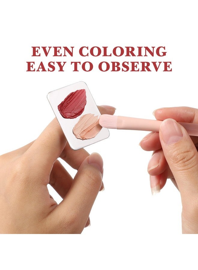 Frcolor Frcolor 2PCS Nail Art Palette Stainless Steel Makeup Mixing Palette Ring Nail DIY Art Design Paint Color Mixing Palette Metal Tool - Image 4
