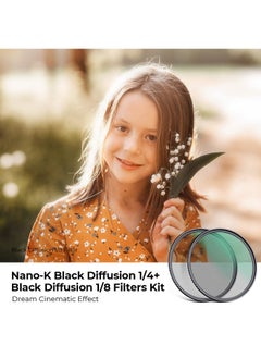 K&F Concept 49Mm Black Diffusion 1 4 & 1 8 Filters Kit Mist Cinematic Effect Filters Set With Multilayer Coated For Camera Lens K Series  - Image 2