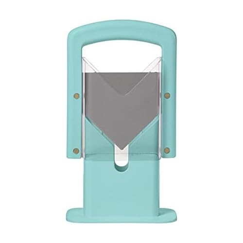 Hoan Bagel Guillotine Universal Slicer with Built In Safety Shield to Protect Fingers. Perfect for Smoothly Slicing Bagels, Buns, Muffins and More, Non Stick. 9.25 inch, Aqua Sky - Image 1
