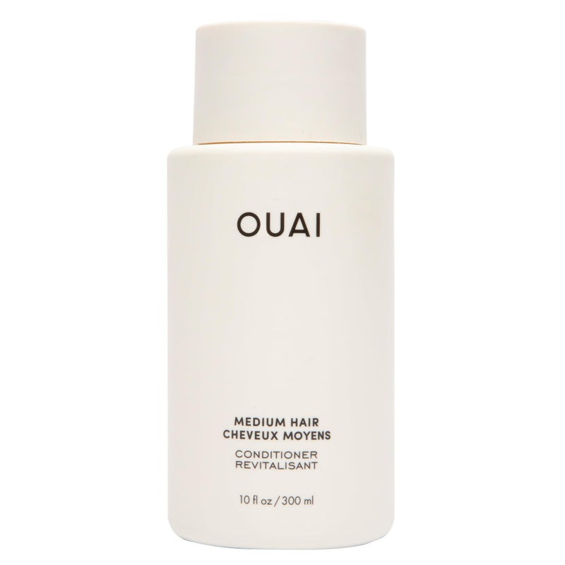 OUAI Medium Conditioner - Hydrating Hair Conditioner with Coconut Oil, Babassu Oil, and Keratin - Strengthens, Repairs and Adds Shine - Paraben and Phthalate Free Hair Care Products (10 Oz) - Image 1