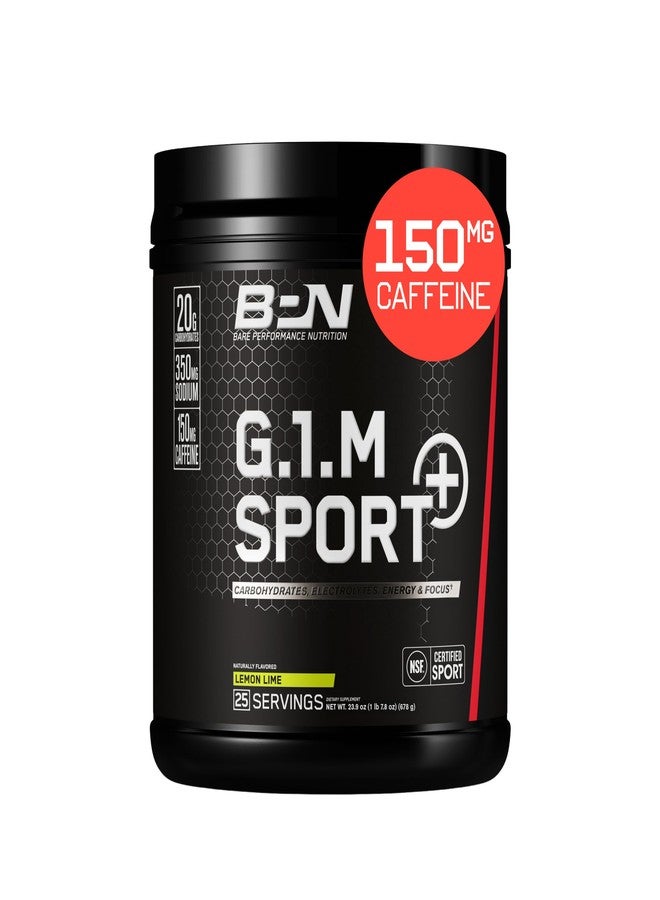 بير بيرفورمانس نيوتريشن مكمل غذائي قبل التمرين G.1.M Sport+ Endurance من BARE PERFORMANCE NUTRITION بنكهة الليمون والليمون الحامض | 25 حصة | 20 غرام كربوهيدرات، 350 ملغ صوديوم، 150 ملغ كافيين | إلكتروليتات، منشطات ذهنية، ودكسترين عنقودي® للطاقة والتركيز - Image 1