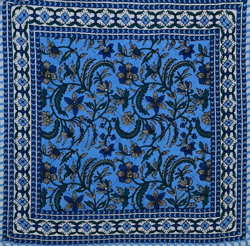 Blizz Mont | Ethnic Motif Printed Cushion Cover | Pure Cotton | Size- 16 x 16 inches- Set of 5- (BM1025-BLUE-JL) - Image 4
