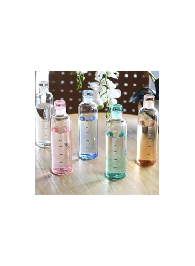500ml Water Bottle with Time Marker  Bottle for Outdoor Sports (Blue) - Image 4