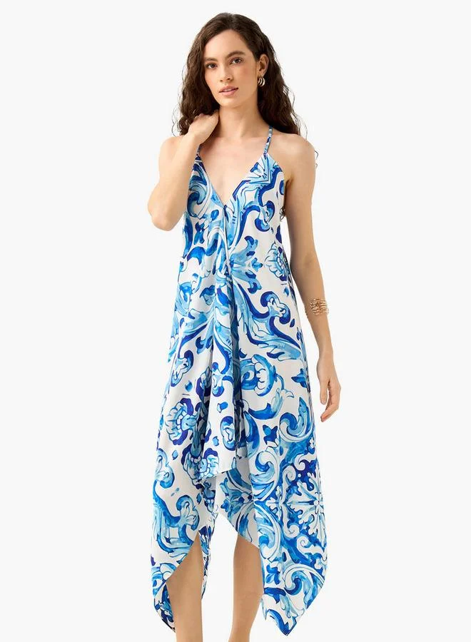 Splash FAV Printed Handkerchief Dress