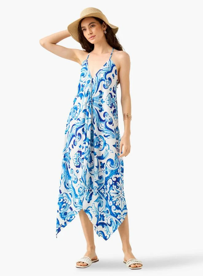 Splash FAV Printed Handkerchief Dress