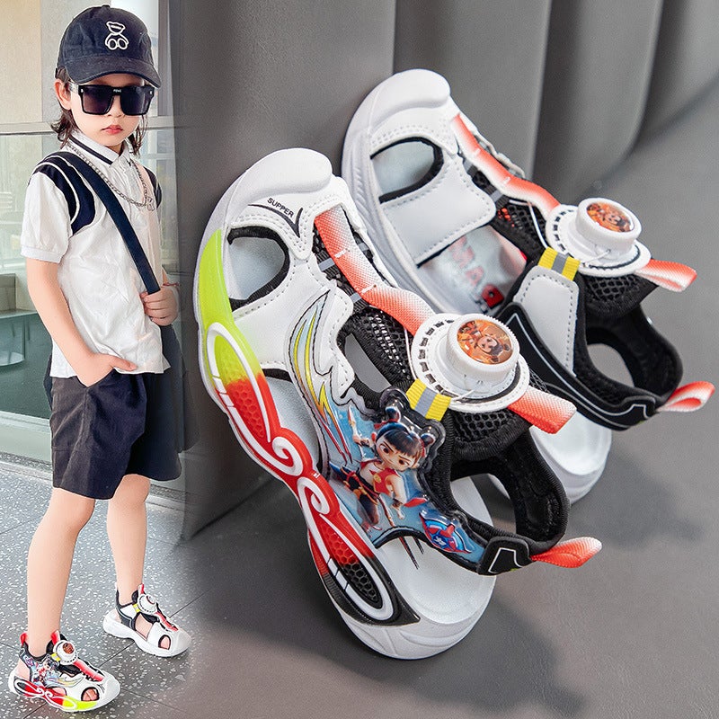 Student Boys' Toe-Toe Sandals Beach Shoes Sports Summer Soft-Soled Small And Medium-Sized Boys' Children'S Foot Protection - Image 4