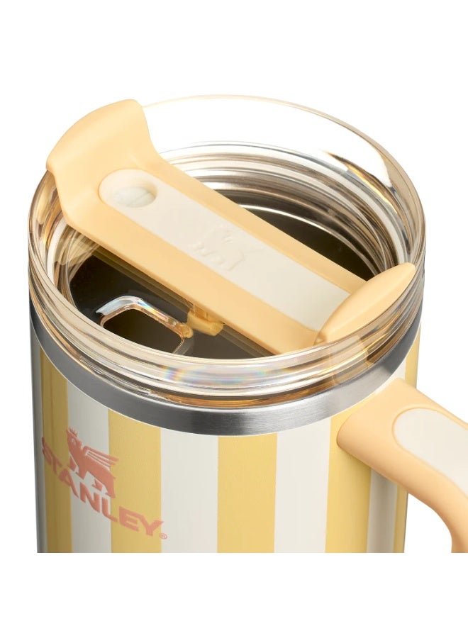 Stanley Cabana Gloss Quencher 40 oz Travel Tumbler | FlowState 3-Position Lid | Insulated Stainless Steel Cup | BPA-Free | Reusable Straw | Comfort-Grip Handle | Car Cup Holder Compatible | Keeps Drinks Hot or Cold for Hours | Durable & Eco-Friendly - Image 3