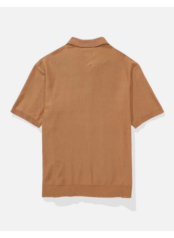 American Eagle AE Button-Up Striped Sweater Polo - Image 2