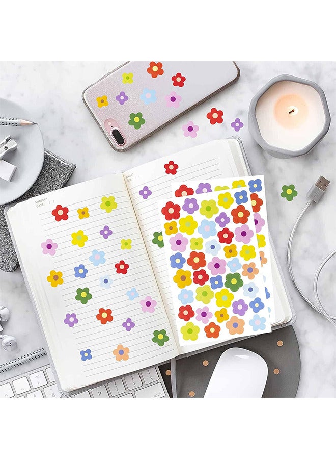 Depend 25 Sheets Small Flower Laptop Stickers, Mini Flower Stickers For Scrapbooking, For Water Bottle, Tiny Boho Flower Stickers Self-Adhesive Flower Decal Vinyl Flower Pastel Stickers Aesthetic  - Image 3