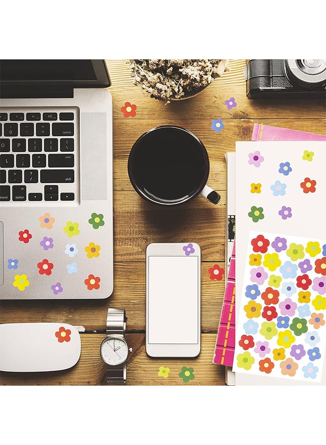 Depend 25 Sheets Small Flower Laptop Stickers, Mini Flower Stickers For Scrapbooking, For Water Bottle, Tiny Boho Flower Stickers Self-Adhesive Flower Decal Vinyl Flower Pastel Stickers Aesthetic  - Image 5