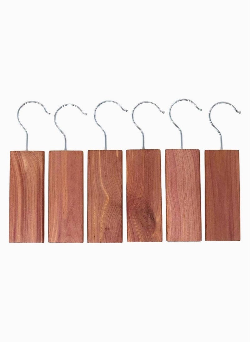 Cedar Blocks for Closets Storages Natural Organic Moth Repellent Wardrobes Drawers Protection Odor Remover Pack of 6 - Image 1