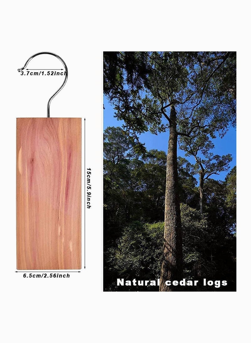 Cedar Blocks for Closets Storages Natural Organic Moth Repellent Wardrobes Drawers Protection Odor Remover Pack of 6 - Image 2
