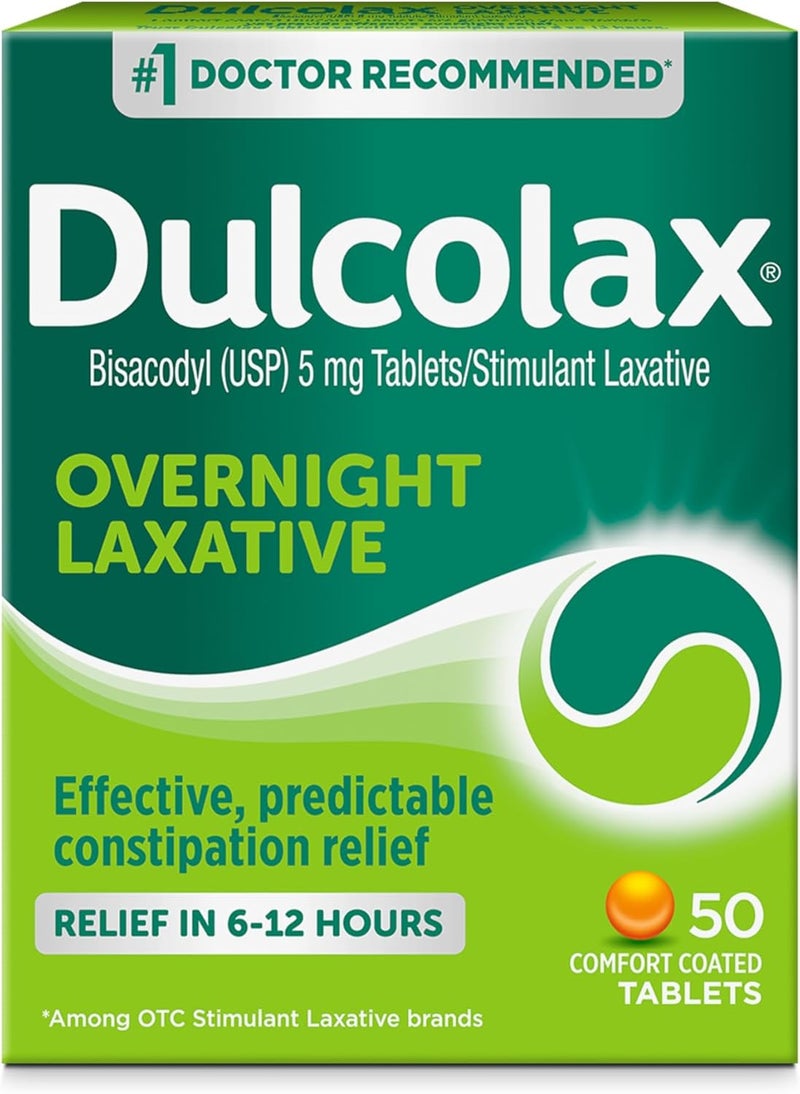 Colace 60 Count Stool Softener Plus Stimulant Laxative and Dulcolax 50 Count Overnight Relief Laxative for Constipation - Image 1