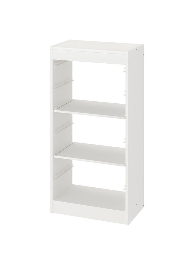erorex Storage combination with shelves, white, 46x30x94 cm - Image 1
