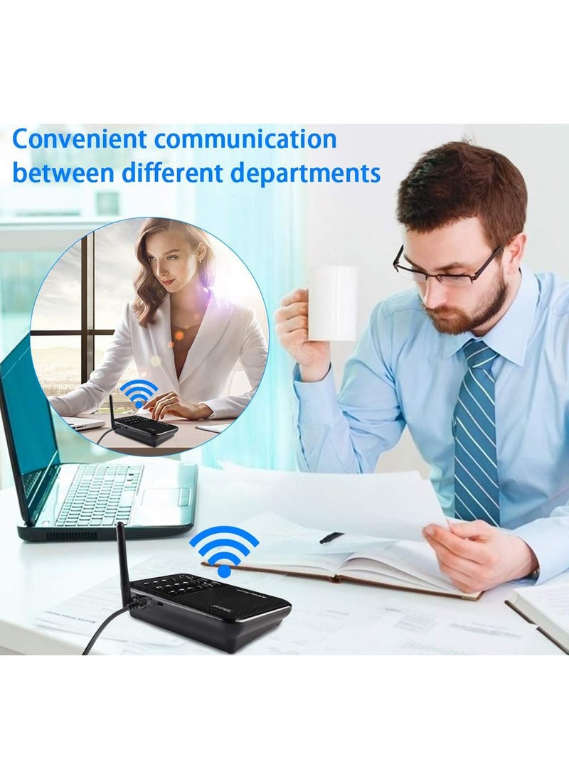 Wuloo Wuloo Intercoms Wireless for Home 1 Mile (5280 Feet) Range 10 - Channel, Wireless Home Intercom System for House Business Office, Room to Room Intercom, Home Communication System (2 Packs, Black)  - Image 4