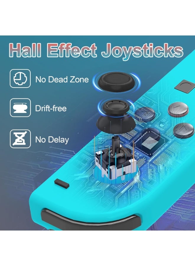 وحدة تحكم Joy-Con OLED Switch لجهاز Switch مع ردود فعل، وتحكم في الحركة بستة محاور، ووظيفة توربو، وعصي تحكم ثلاثية الأبعاد بدون انحراف، واهتزاز محرك مزدوج، وعمر بطارية طويل وإضاءة RGB - Image 3