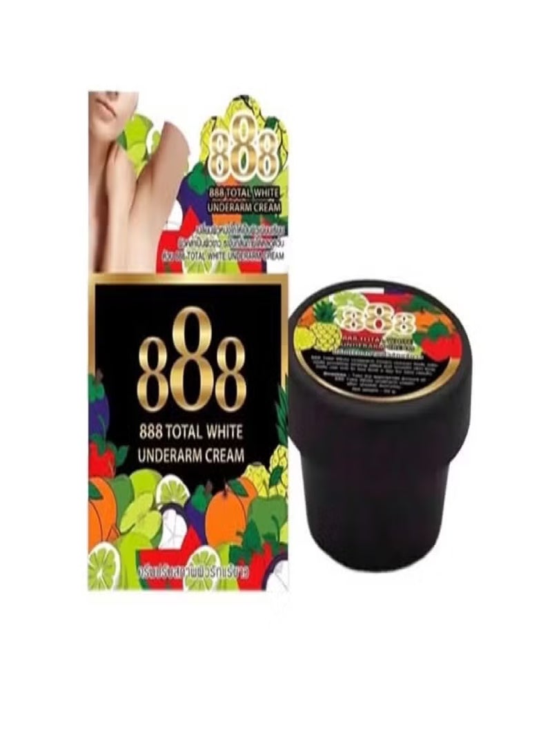 888 توتال وايت كريم 888 توتال وايت تحت الإبط للتحكم في البقع الداكنة والرائحة والتعرق، 25 جرام - Image 1