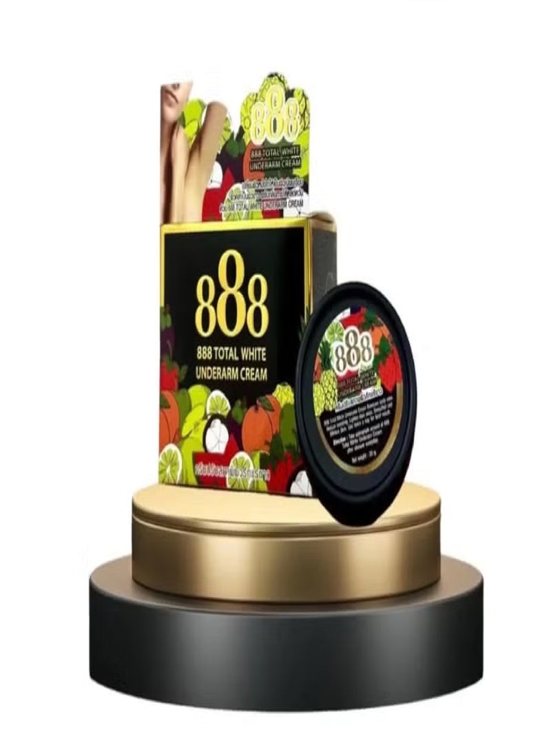 888 توتال وايت كريم 888 توتال وايت تحت الإبط للتحكم في البقع الداكنة والرائحة والتعرق، 25 جرام - Image 2
