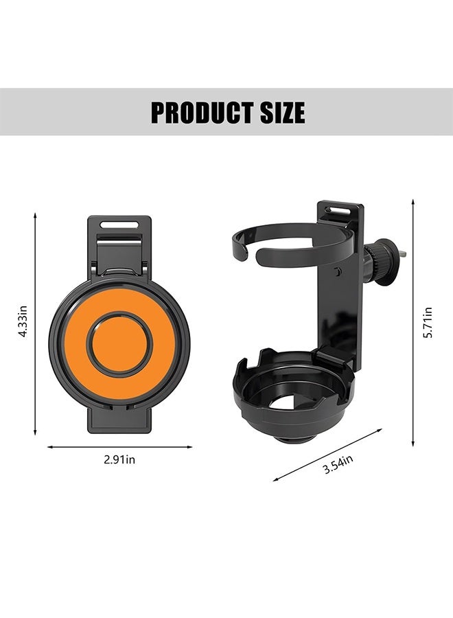 حامل كأس تنفس الهواء للسيارة ، حامل محول مدد المخرجات الهوائية للمركبة القابلة للطي مقاومة للصدمات مع قاعدة ، إكسسوارات زجاجة داخلية للسيارات ، عالمية لشاحنة سيارات الرباعية الدقيقة (البرتقالي) - Image 3