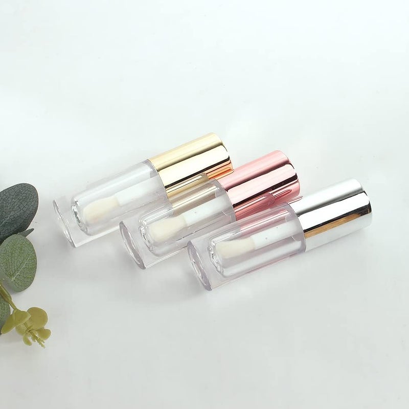 COSIDEA 14pcs Empty 6ml big doe foot wand Chunky lip gloss tubes for DIY lipgloss,Pink round lipgloss containers tubes with thick wand, Gold, D25*H86mm / D0.94*H3.46 inch, Simple" Or "Basic - Image 5