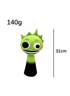 Black and green asymmetrical eyes