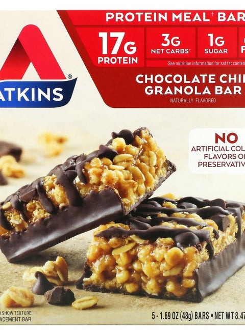 Chocolate Chip Granola Bar 5 Bars 1.69 oz (48 g) Each
