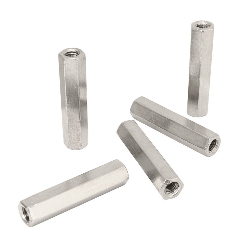 5Pcs Silver M8 Hex Coupling Nut Safe Practical Stainless Steel Coupling Nut Kit for Industrial Machine - Image 5