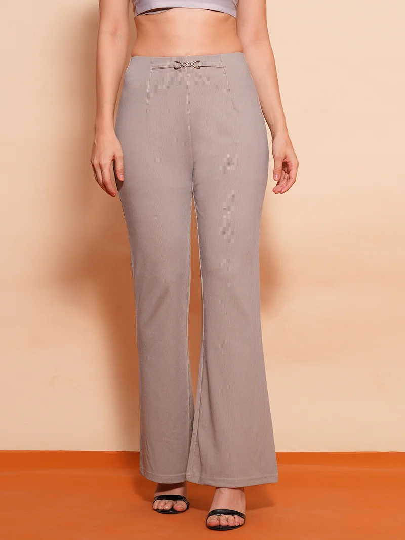 globus Globus Women Solid Beige Stretchable High-Waist Jeggings