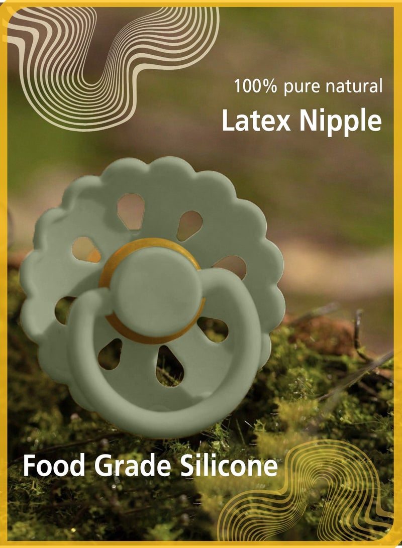 شي آند ليتل لهاية زهرية حلوة، مصنوعة من السيليكون الآمن غذائيًا، بتصميم يشبه الثدي، مريحة لنوم أفضل (أخضر) - Image 5