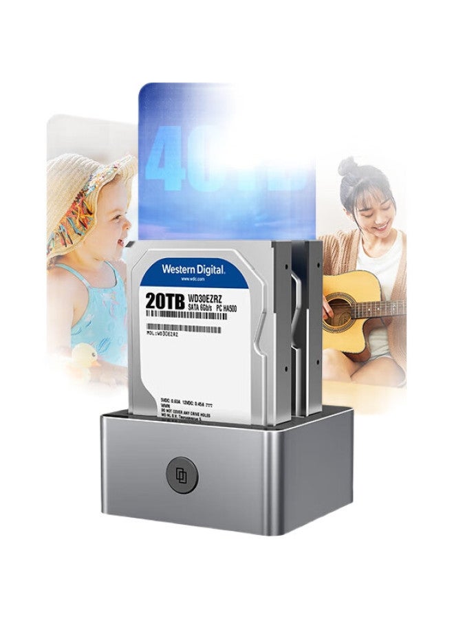 Superior Unitek Dual-Bay Hard Drive Enclosure, 2.5/3.5 Inch Universal, Usb3.0, For Mechanical/Ssd Solid State Drives, Desktop And Laptop External Hard Drive, Y-3026Sl - Image 3