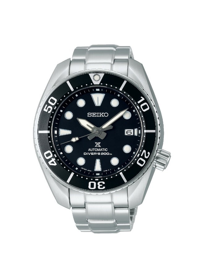Seiko ساعة سيكو بروسبيكس دايفر سومو SPB101J1، 45 مم قرص أسود، علبة وسوار من الفولاذ المقاوم للصدأ، 200 م مقاومة للماء - Image 2