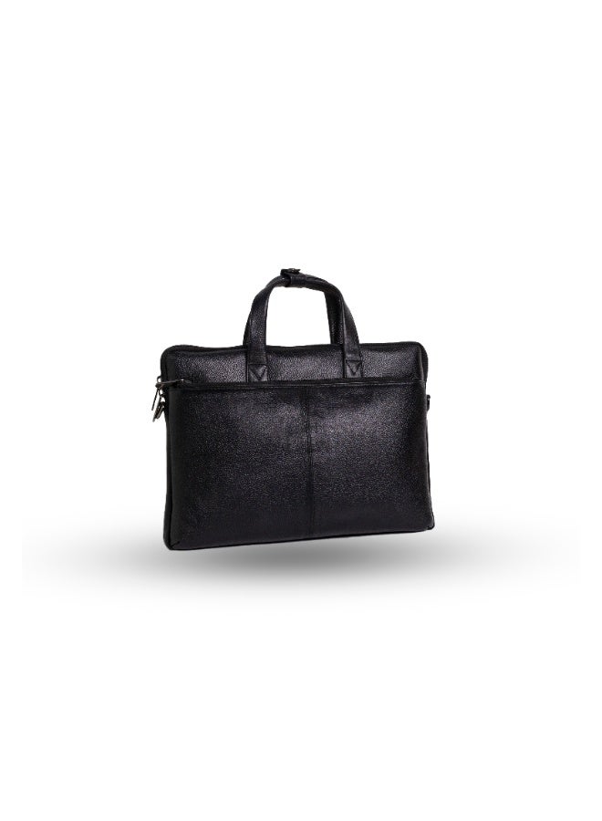 Styrke 15" Leather MacBook Bag - Premium Office Messenger for Men, Padded Laptop Compartment, Adjustable Strap, Professional Genuine Leather Briefcase - Image 1