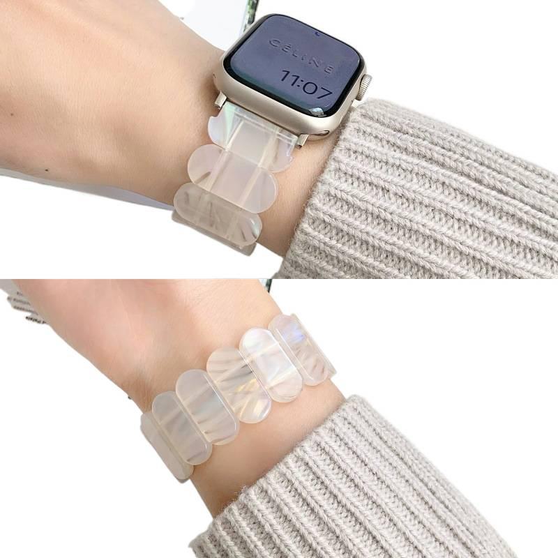 سوار ساعة ذكية سوار راتنج متوافق مع Apple Watch 38/40/41/42/44/45/49mm بملاءمة قابلة للتعديل وحزام بديل باللون أسود قابل للتعديل - Image 1