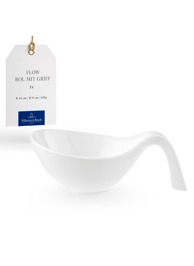 Villeroy & Boch Villeroy  Boch Flow Salad Bowl with Handle 2025 oz Premium Porcelain White 