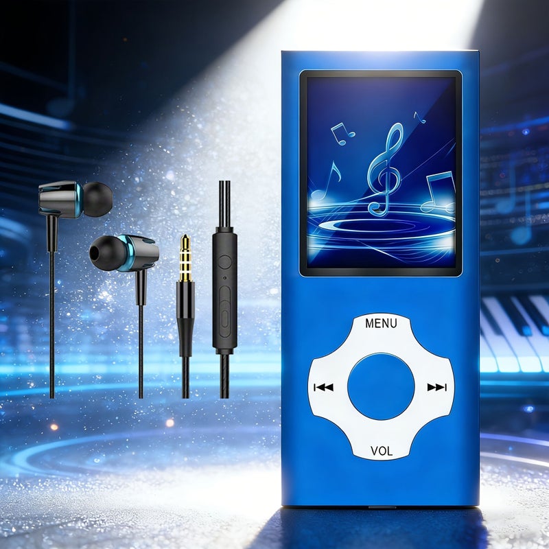 New MP3 MP4 Music Player with Wired Headphones Purple 1.8 Inch LED Screen Video Playback Recording E Book Reading High Capacity Battery - Image 3