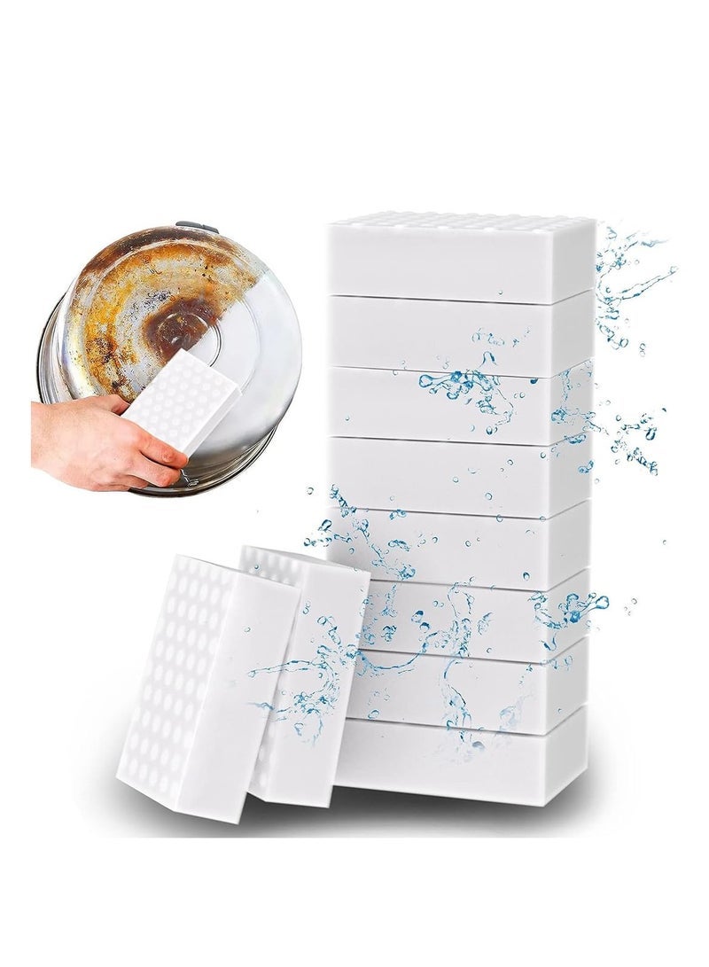 Captaintech 10Pcs Dirt Eraser Sponge, Cleaning Eraser Sponge, Plus Strength Melamine Sponge, Magic Sponge, White Cleaning Sponge for Home, Kitchen, Wall, Bathroom - Image 1