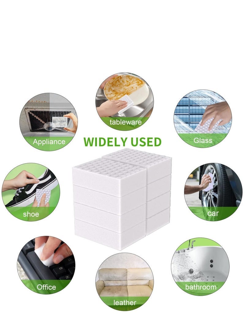 Captaintech 10Pcs Dirt Eraser Sponge, Cleaning Eraser Sponge, Plus Strength Melamine Sponge, Magic Sponge, White Cleaning Sponge for Home, Kitchen, Wall, Bathroom - Image 5