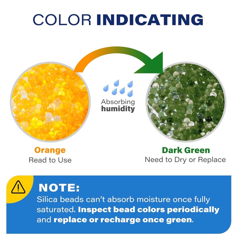 LotFancy عبوات هلام السيليكا، 300 عبوة 0.5 جرام، عبوات مزيل الرطوبة الدالة، أكياس ماص للرطوبة للتوابل والمجوهرات والأحذية - Image 4