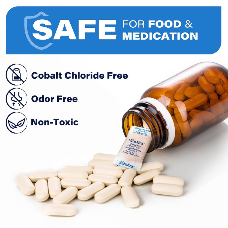 LotFancy عبوات هلام السيليكا، 300 عبوة 0.5 جرام، عبوات مزيل الرطوبة الدالة، أكياس ماص للرطوبة للتوابل والمجوهرات والأحذية - Image 2