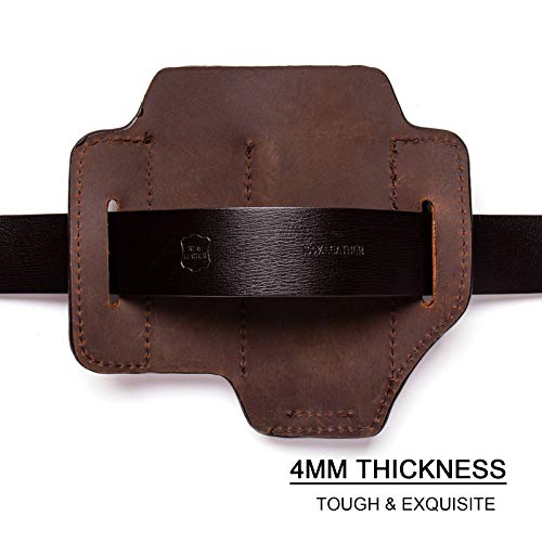 Gentlestache Leather Sheath for Leatherman Multitool Sheath EDC Pocket Organizer with Key Holder for Belt and Flashlight Sheath Multitool Pouch Darkbrown - Image 3