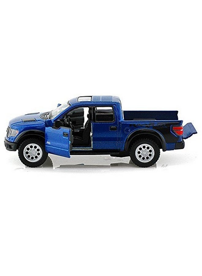 Kinsmart كي إن سمارت 2013 فورد F-150 SVT رابتور سوبر كرو أزرق 1:46 مقياس 5" نموذج شاحنة معدنية مصنوعة من الصب,  - Image 3