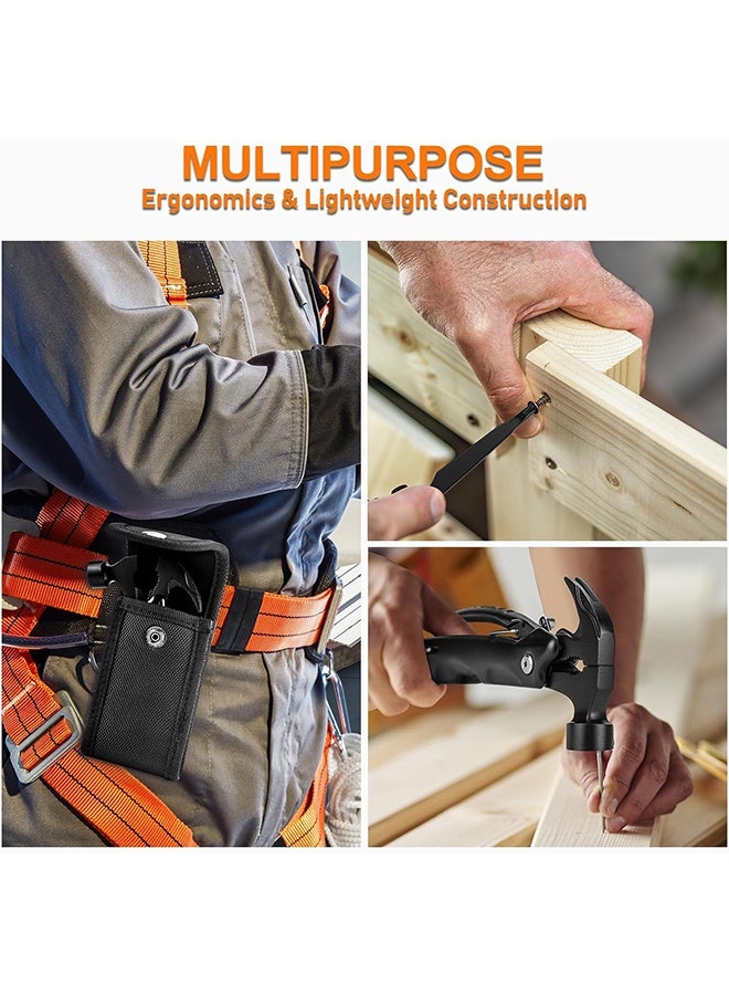 general Gifts for Men, 12 in 1 Hammer Multitool, Anniversary Birthday Gift for Men Dad Husband Him Grandpa, Unique Gifts for Dad Who Have Everything, Camping Essentials Cool Gadgets Tools - Image 4