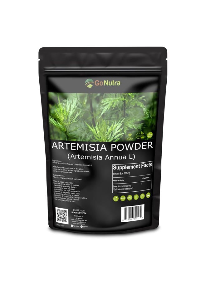 Go Nutra Artemisia Powder 8 oz | Sweet Wormwood Powder | Pure Artemisia Annua Artemisinin Herbal Supplement | Non-GMO - Image 1