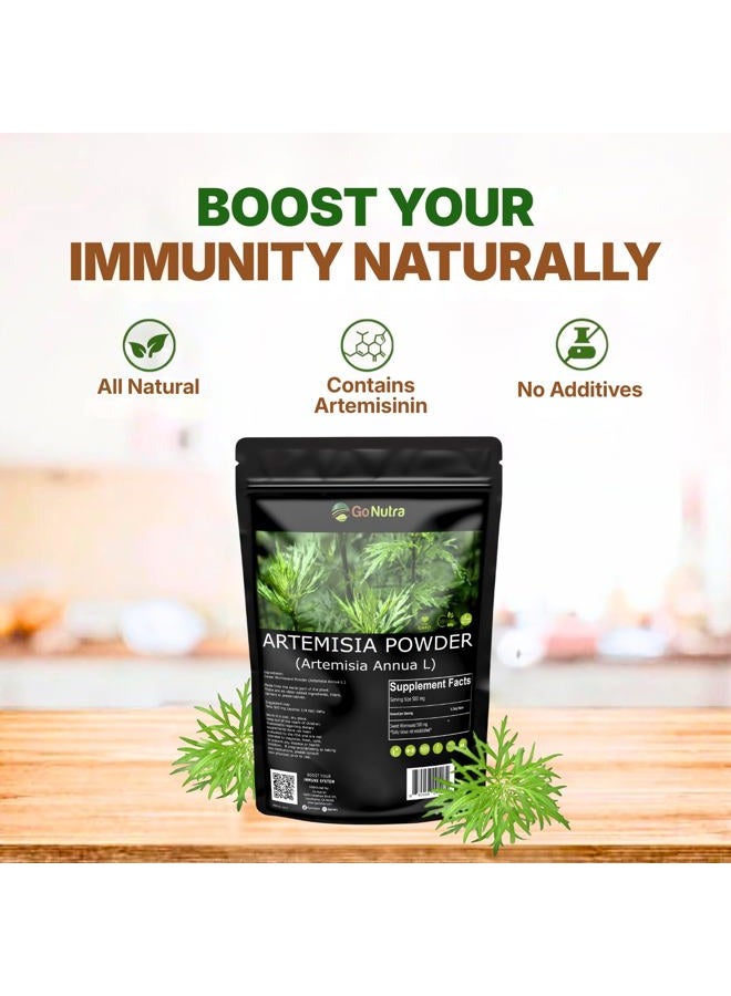 Go Nutra Artemisia Powder 8 oz | Sweet Wormwood Powder | Pure Artemisia Annua Artemisinin Herbal Supplement | Non-GMO - Image 3