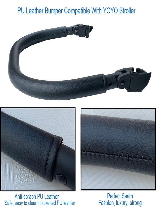Feliliber PU Leather Stroller Bumper Bar Compatible with Stokke YOYO3, YOYO2 & Babyzen YOYO+, Foldable Armrest Handle Attachment, for All YOYO Models - Image 4