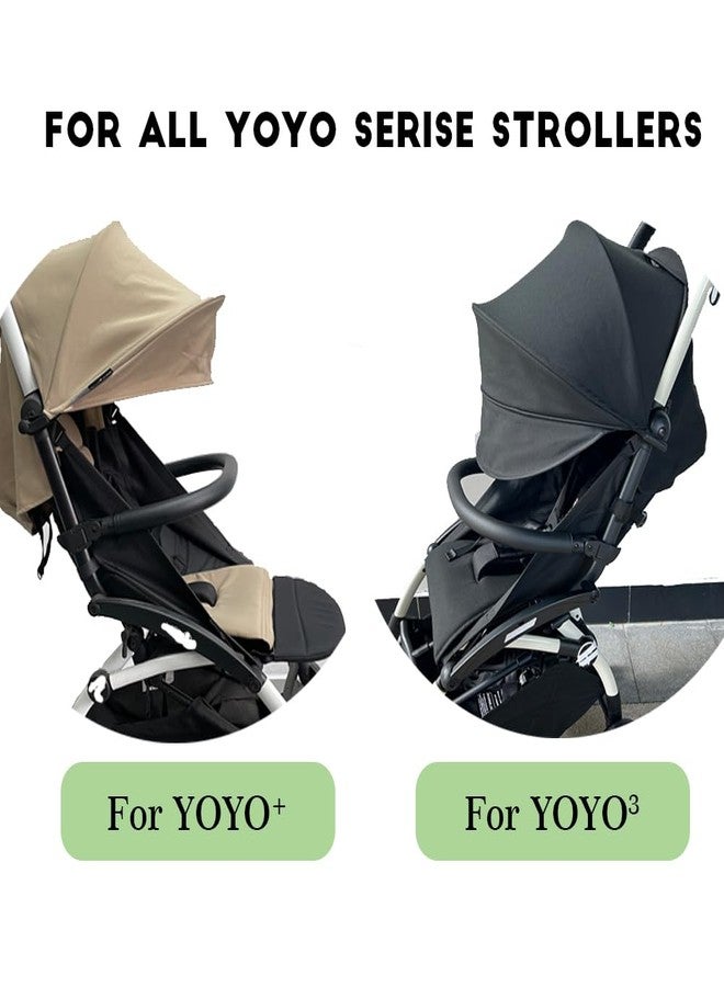 Feliliber PU Leather Stroller Bumper Bar Compatible with Stokke YOYO3, YOYO2 & Babyzen YOYO+, Foldable Armrest Handle Attachment, for All YOYO Models - Image 3