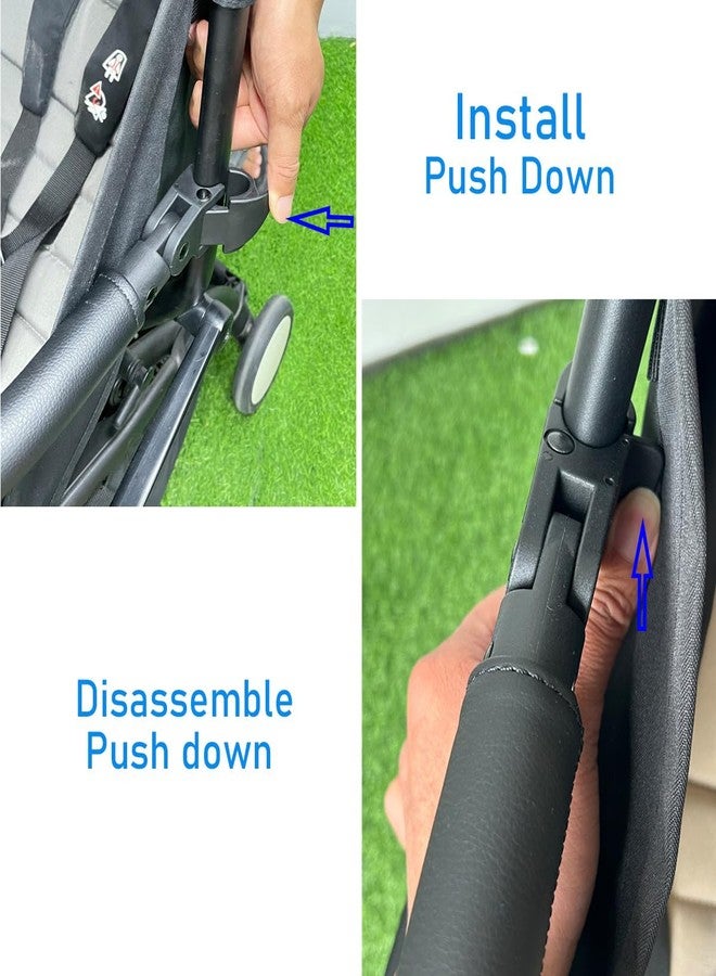 Feliliber PU Leather Stroller Bumper Bar Compatible with Stokke YOYO3, YOYO2 & Babyzen YOYO+, Foldable Armrest Handle Attachment, for All YOYO Models - Image 5
