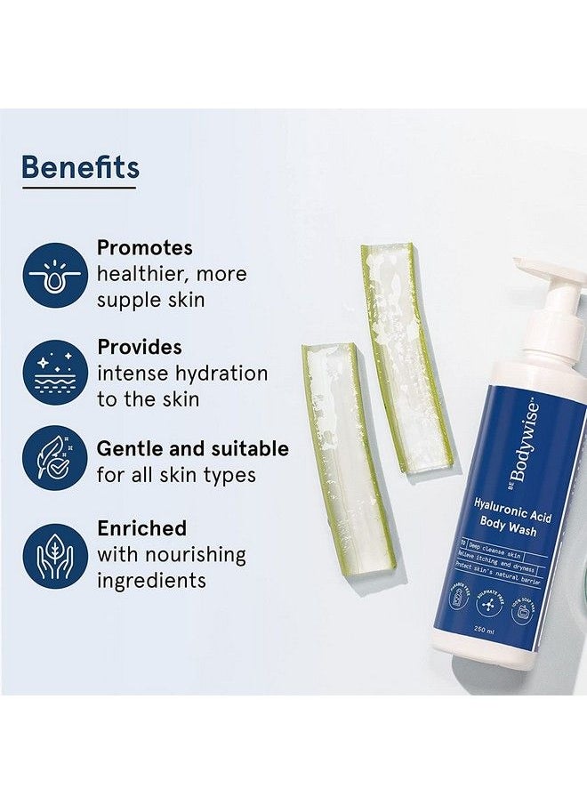 Be Bodywise - Hyaluronic Acid Body Wash With Aloe Vera Extract (Pack Of 2) ; Deep Cleanses Skin & Provides Intense Hydration To Skin; Gentle And Suitable For All Skin Types ; 500Ml - Image 1