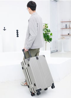 CityRiya-Long Hardside Luggage Carry on Travel Luggage 20 Inch Travel Suitcase Hard Shell ABS Travel Luggage Lightweight Trolley Bag Expandable Rolling Luggage with USB Charging Port and Spinner Wheels  - Image 3